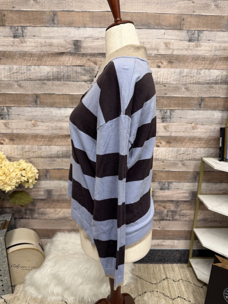 Scotch & Soda Brown & Purple Stripe Rugby Polo