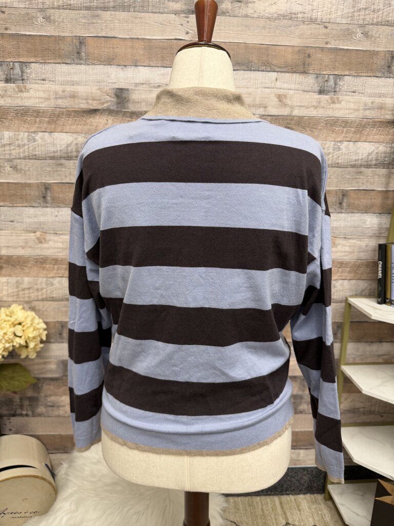 Scotch & Soda Brown & Purple Stripe Rugby Polo