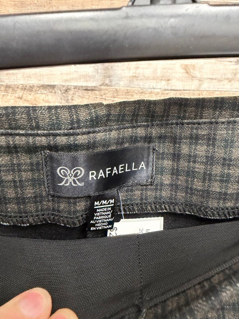 Rafaella Houndstooth Navy/Brown Elastic Waist Pants