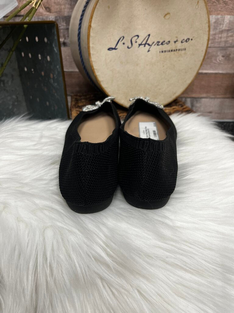 Amore Black Ballet Flats w/Sparkle Bows