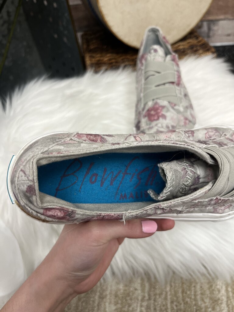 Blowfish Malibu Pink & Tan Floral Print Sneakers
