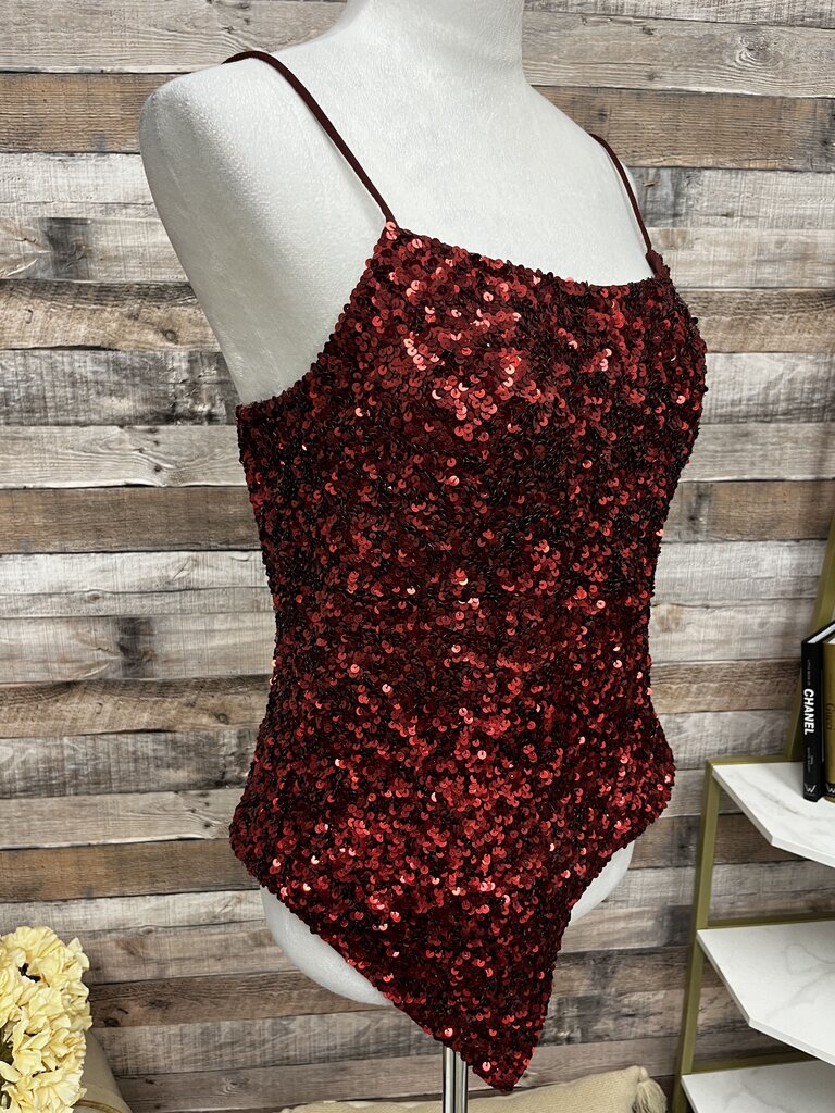 Cache Red Sequin Camisole