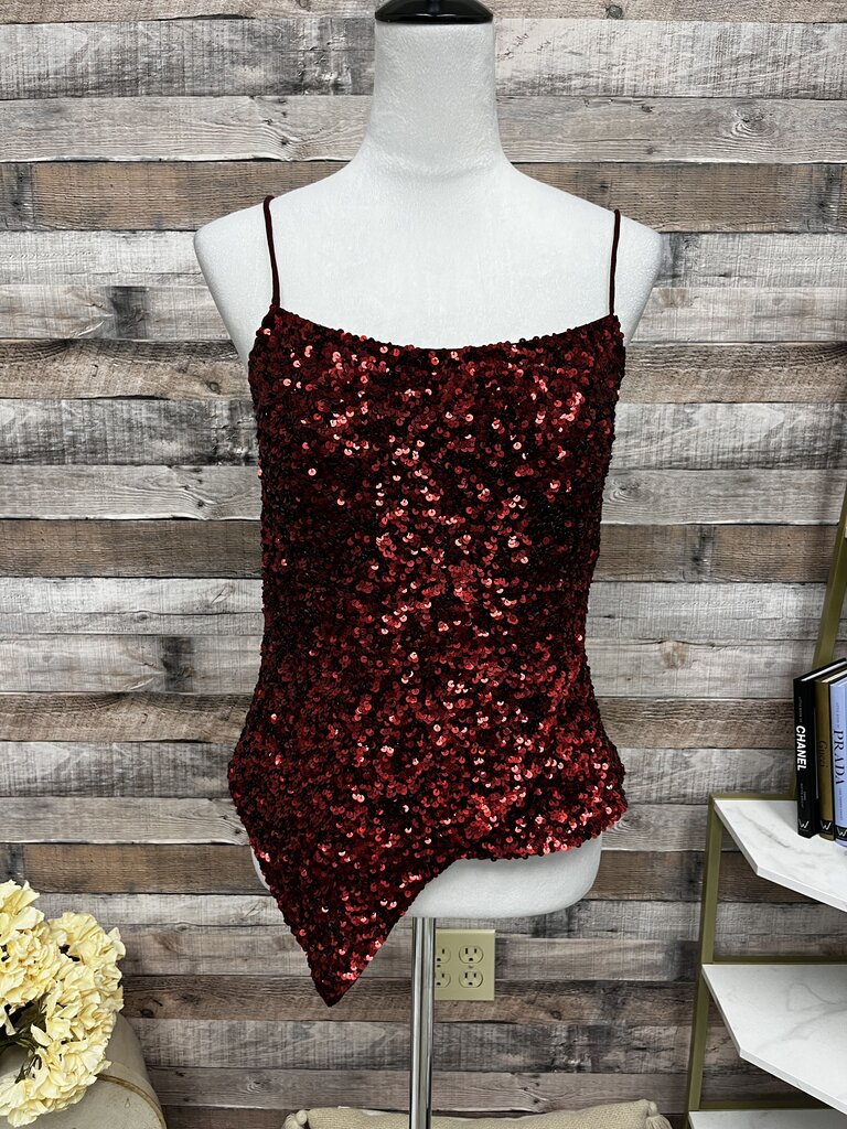 Cache Red Sequin Camisole