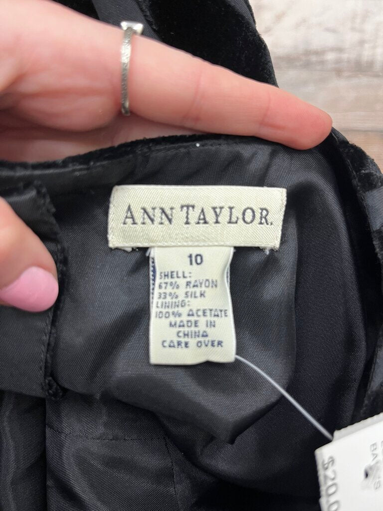 Ann Taylor Silk & Velvet Sleeveless