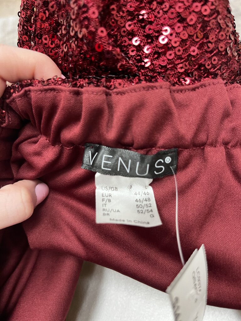 Venus Red Sequin Cropped Top
