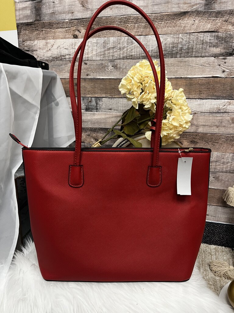 No Brand Red Large Tote & Matching Change Purse