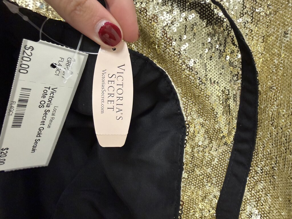 Victoria Secret Gold Sequin Tote