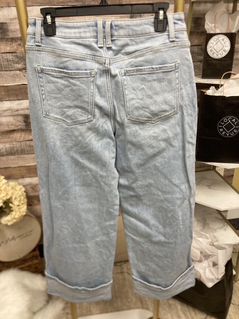 Flying Monkey Light Wash Ankle Cuffed Jeans