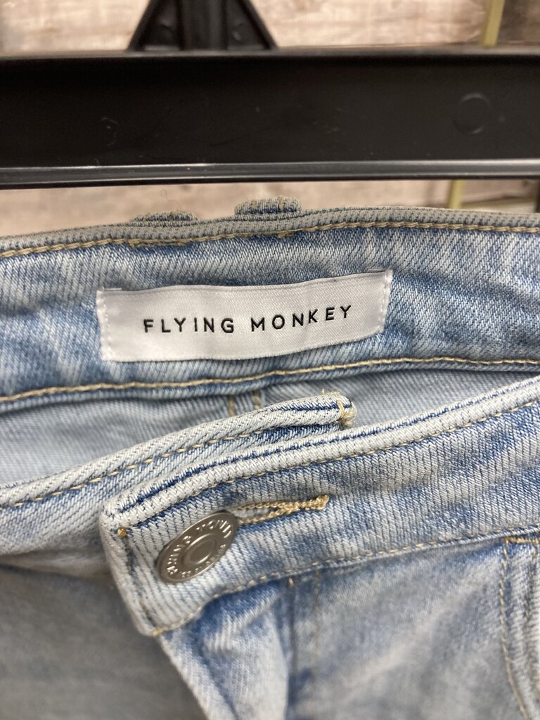 Flying Monkey Light Wash Ankle Cuffed Jeans