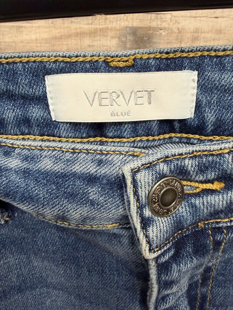 Vervet Distressed Straight Leg Jeans