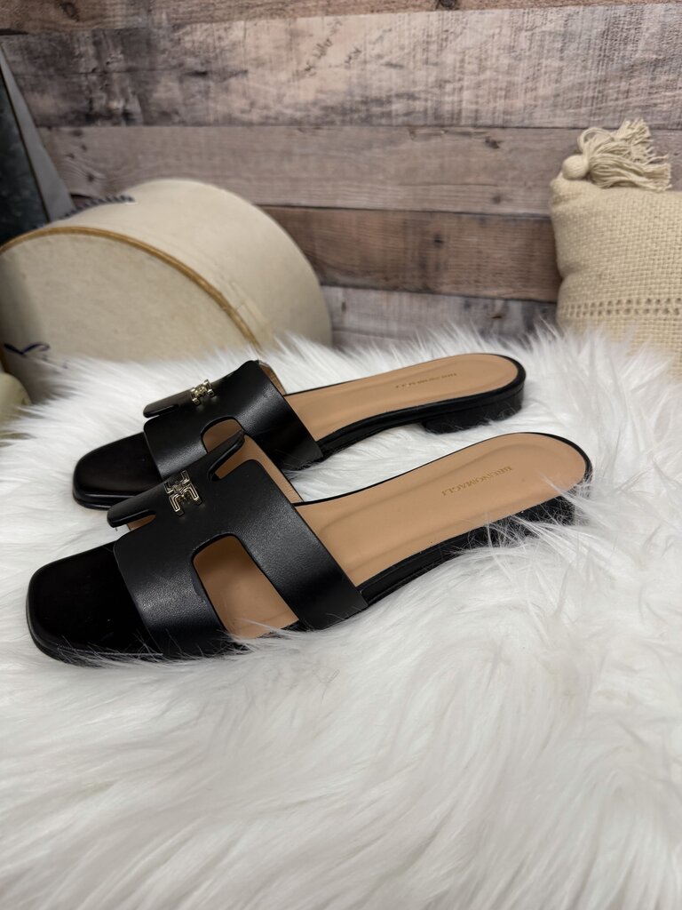 Bruno Magli Black Slide Sandals
