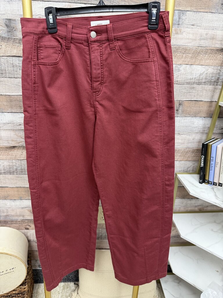 NWT Evereve Burgundy Marni Barrel Pant