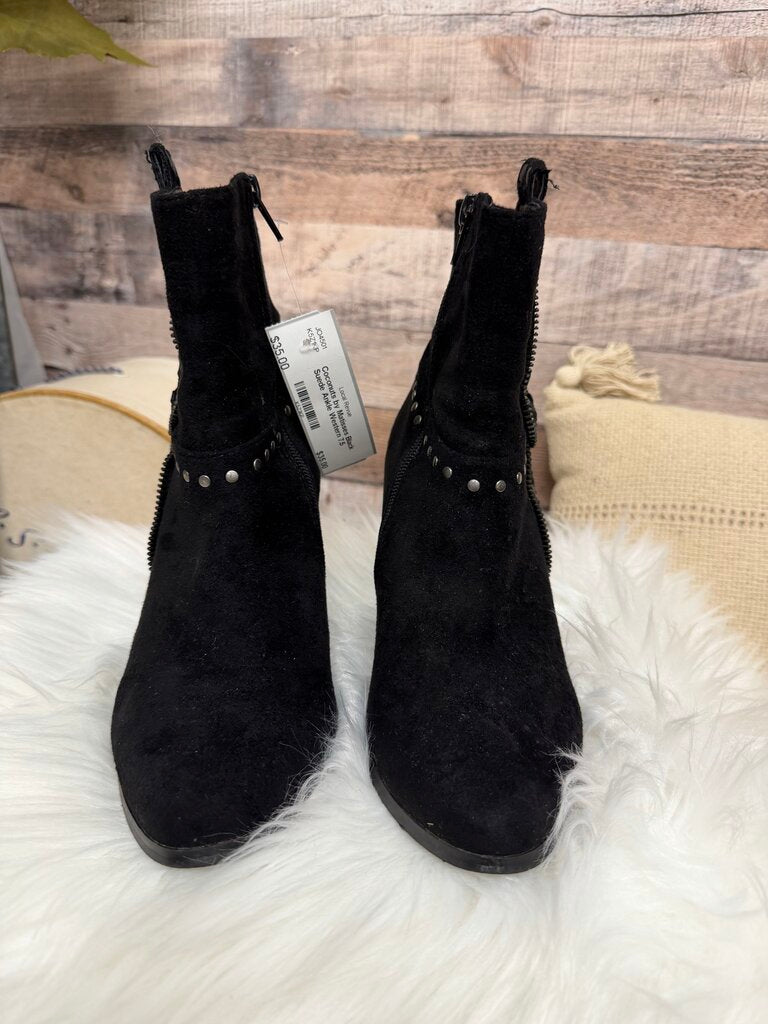 Coconuts by Matisses Black Suede Ankle Western