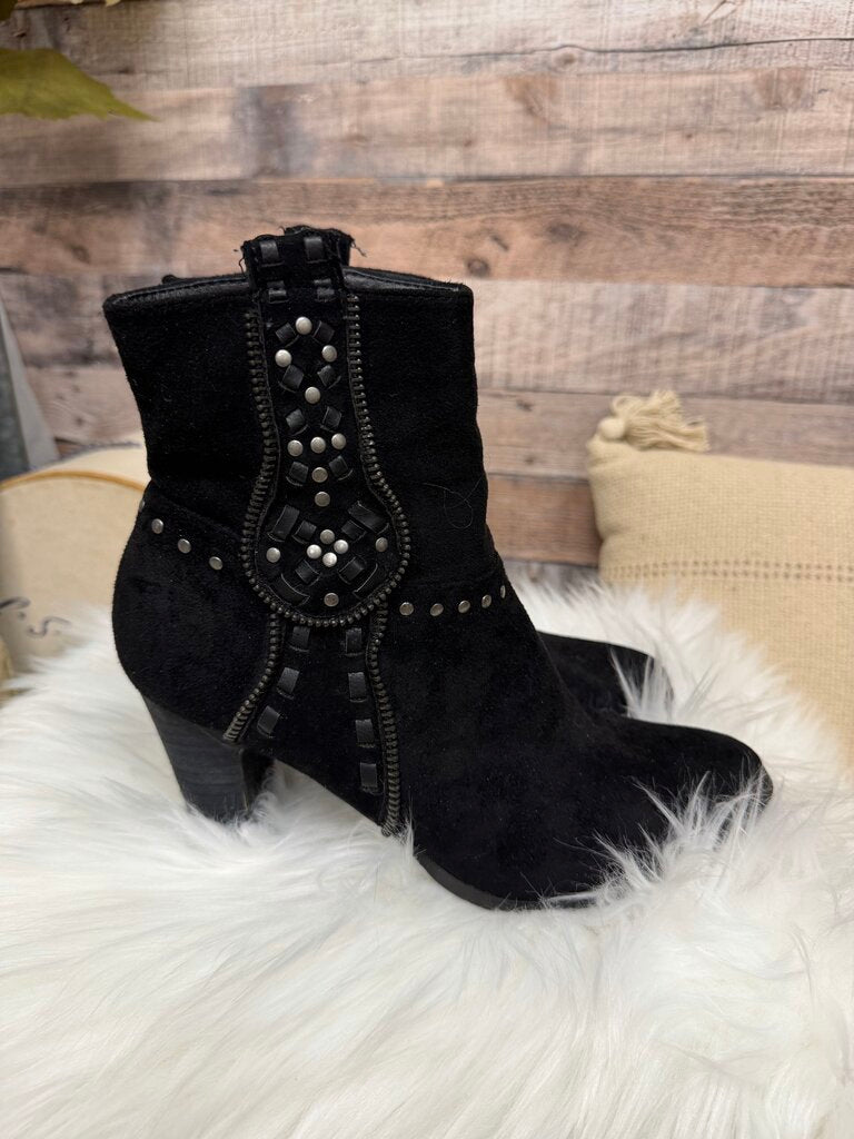 Coconuts by Matisses Black Suede Ankle Western