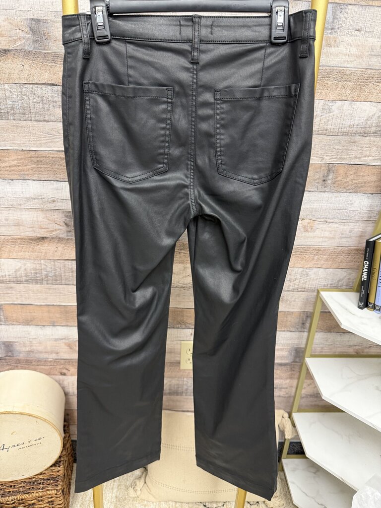 Kut from the Kloth Black Kelsey Crop Kick Flare Jeans