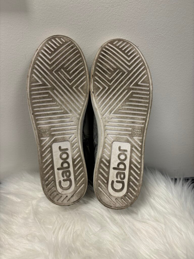 Gabor Grey Felt High-Top Sneakers
