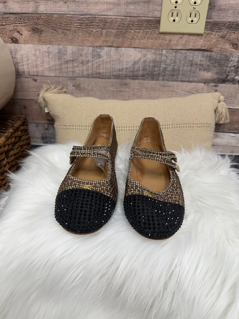 Circus NY by Sam Edelman Black & Houndstooth Rhinestoned Flats