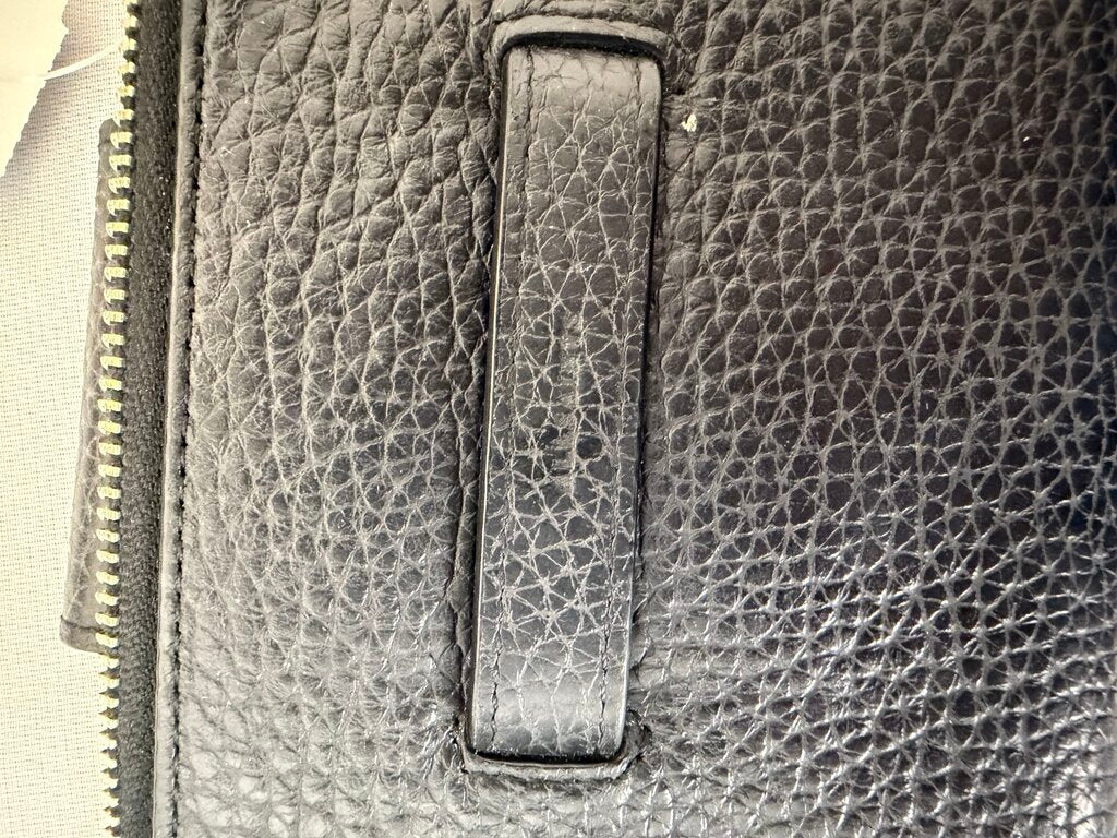 AllSaints Black Leather Clutch Wallet