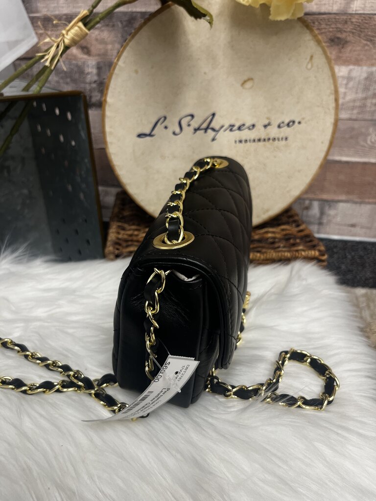 Persaman New York Black Leather Quilted Crossbody