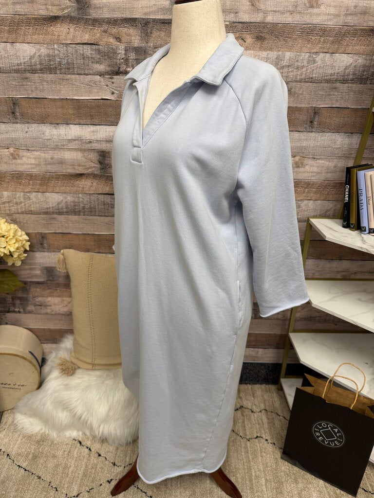 Haven Well Within Periwinkle Cotton Terry V-Neck Dress