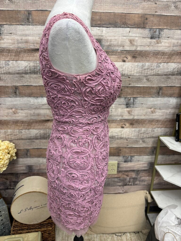 BCBGMaxAzria Dusty Lavender Rosette Lace
