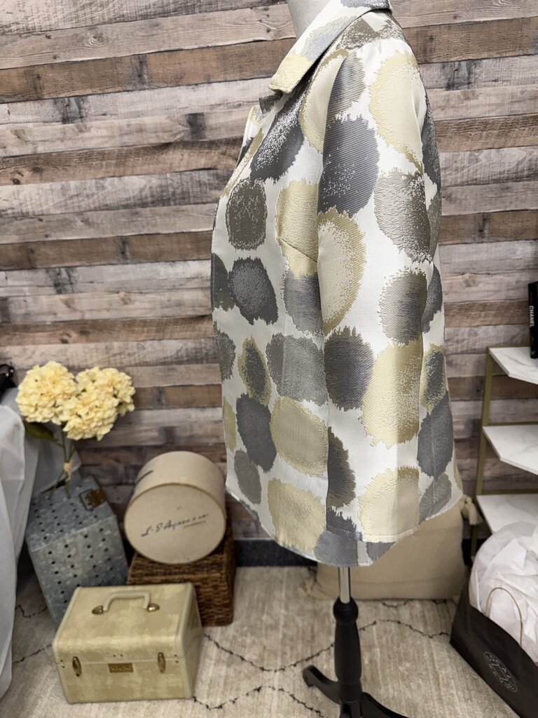 Grace Chuang NY Grey Polka Dot Jacquard