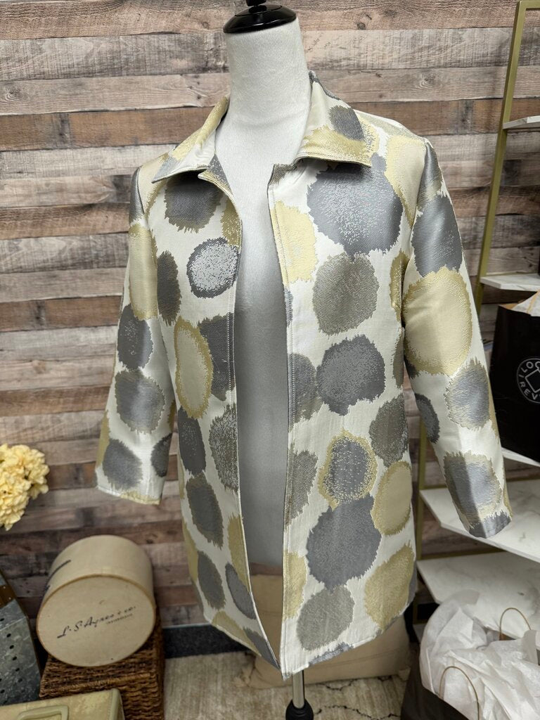 Grace Chuang NY Grey Polka Dot Jacquard
