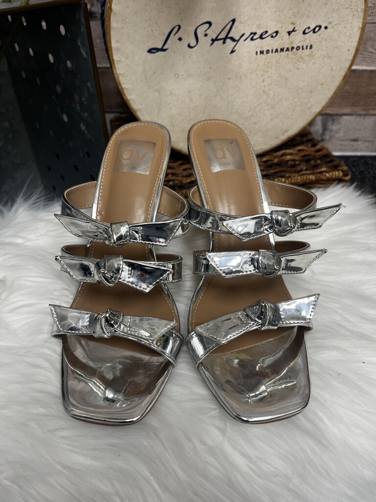 Dolce Vita Metalic Silver Bow Mule