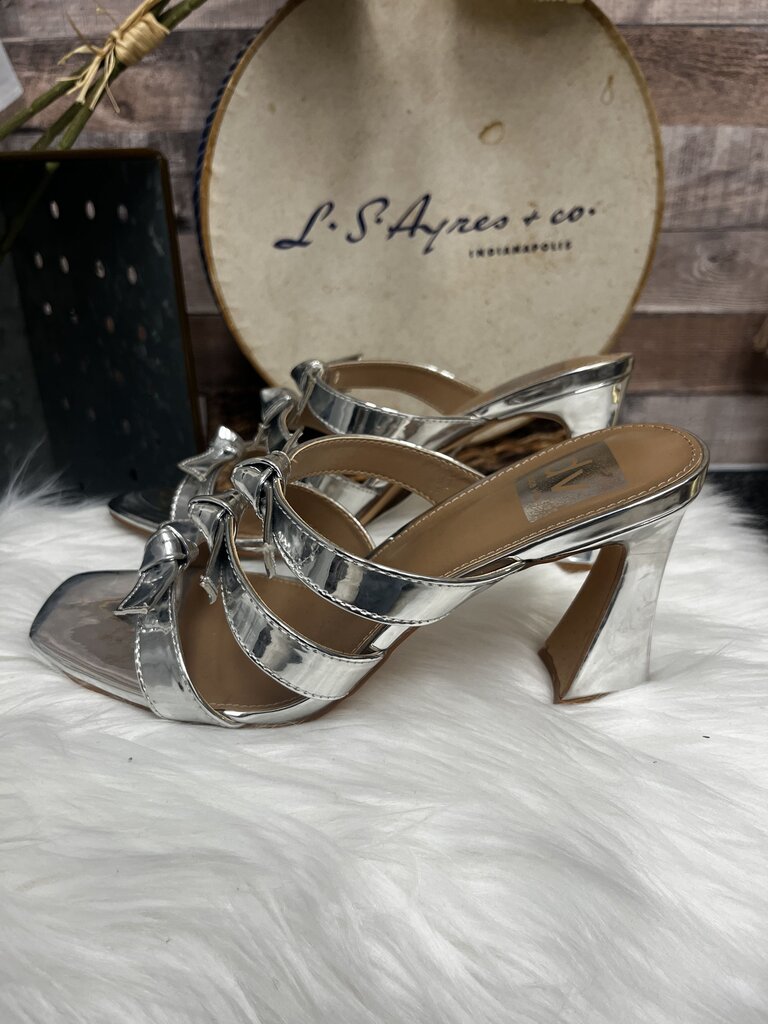Dolce Vita Metalic Silver Bow Mule
