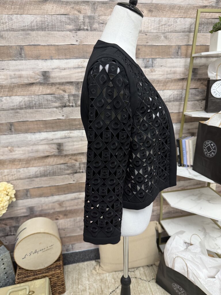 Black Cutout Cropped Blazer