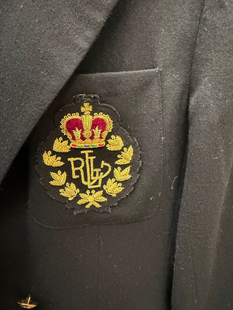 Lauren Ralph Lauren Navy Crested Blazer