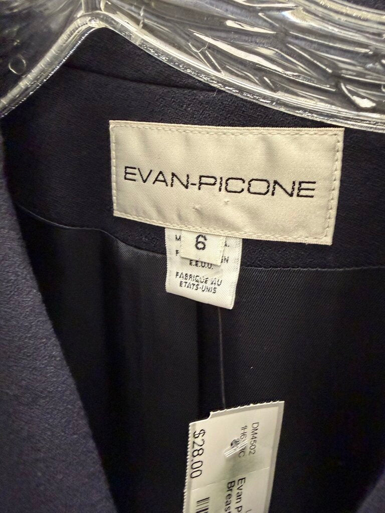 Evan Picone Navy Double Breasted Blazer