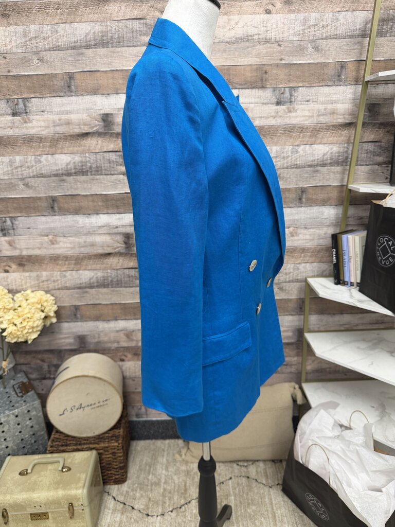Linda Allard Ellen Tracy Azure Blue Suit