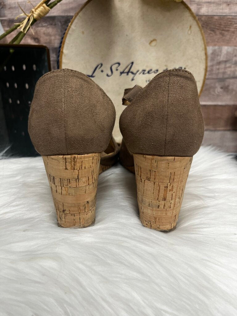 Abella Tan Suede Wedge Sandal