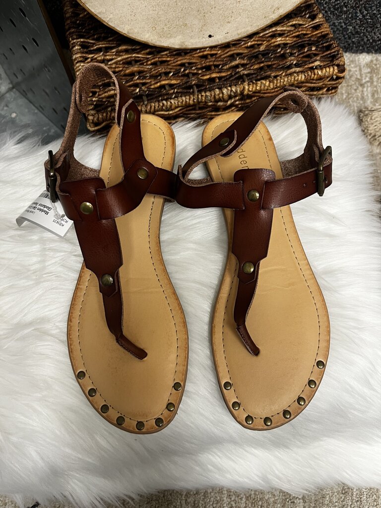 Madden Girl Congac Leather Gladiator Sandal