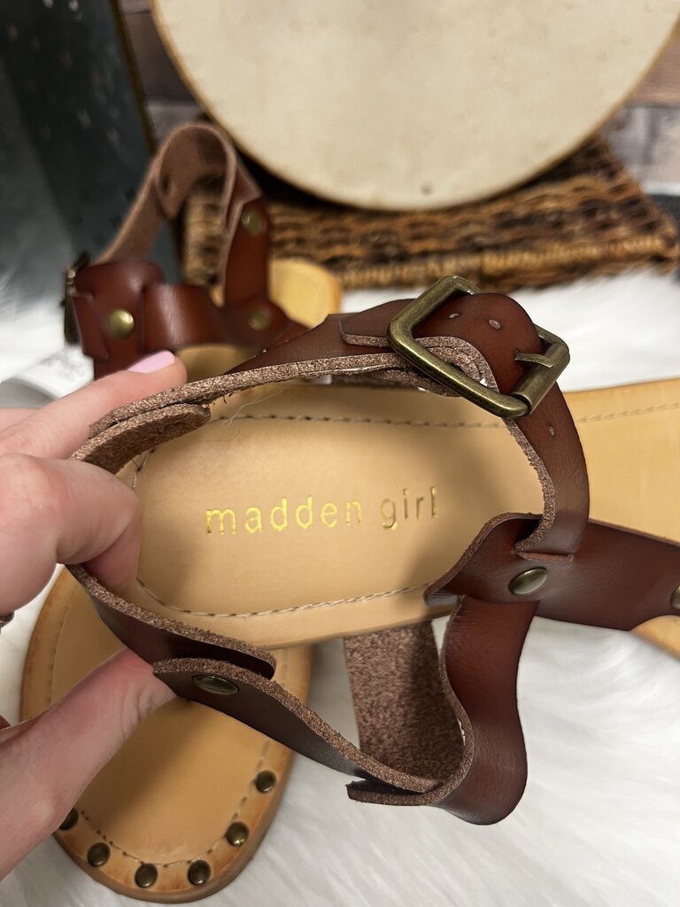 Madden Girl Congac Leather Gladiator Sandal