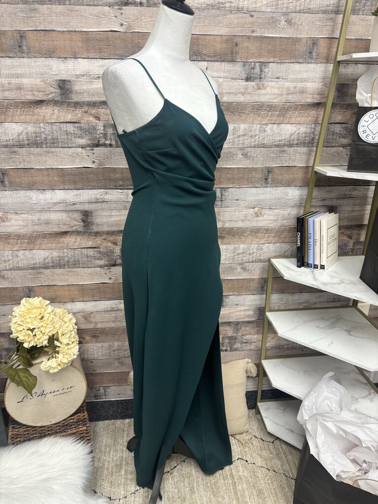 Windsor Forest Green Slip Maxi High Leg