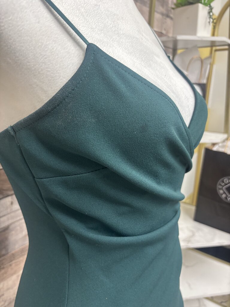 Windsor Forest Green Slip Maxi High Leg