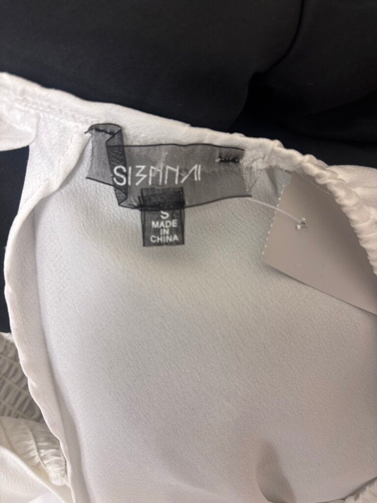 Siennai White Satin Top