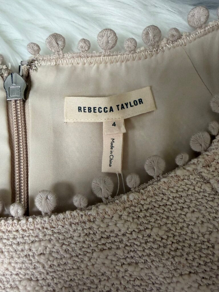 Rebecca Taylor Cream Boucle Fit/Flare