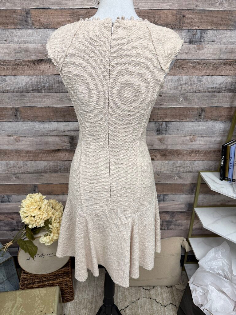 Rebecca Taylor Cream Boucle Fit/Flare