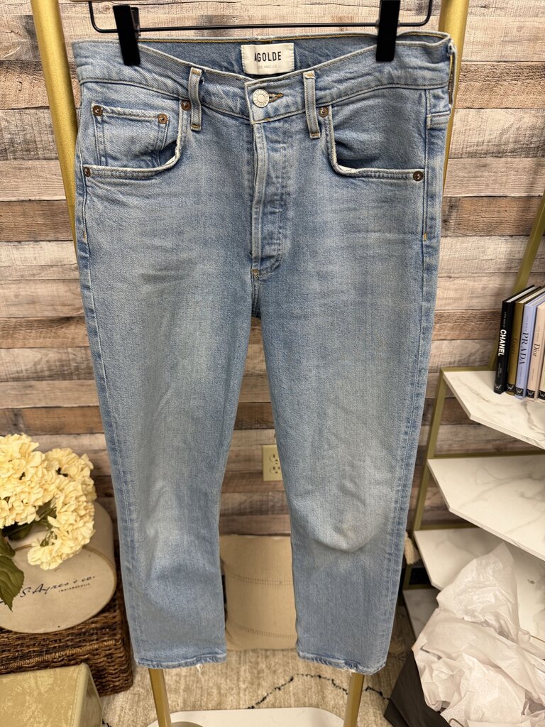 Agolde Lt Wash Crop Denim