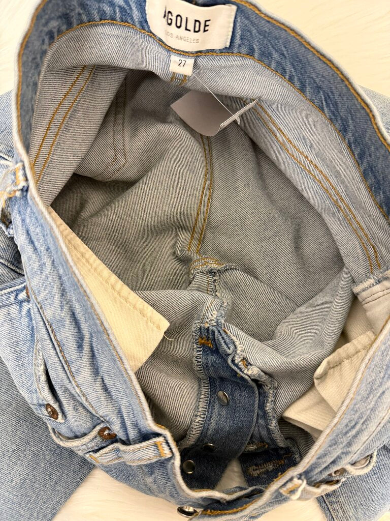 Agolde Lt Wash Crop Denim