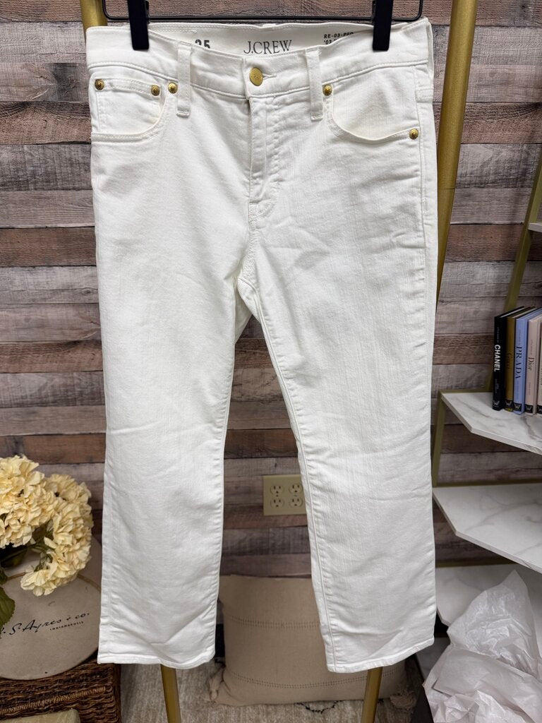 J Crew White Kickout Denim