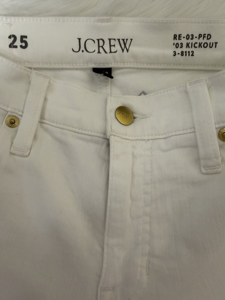 J Crew White Kickout Denim