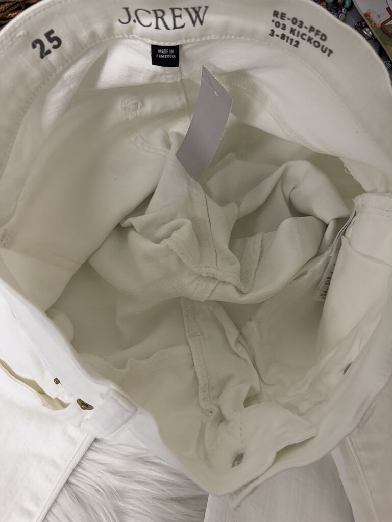 J Crew White Kickout Denim