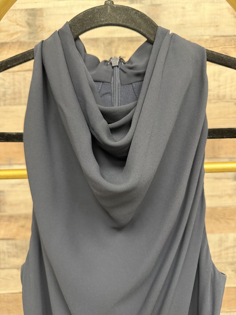 Halston Heritage Navy Blue Pleated Jumper