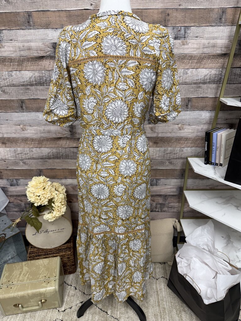 Emerson Fry Gold w/White Poppy Floral Print