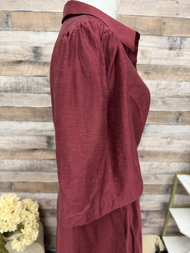 Hyacinth House Burgundy Silk Blend Midi