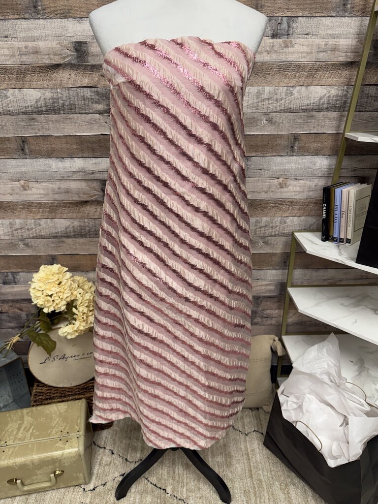 Hyacinth House Strapless Pink Shimmer Stripe